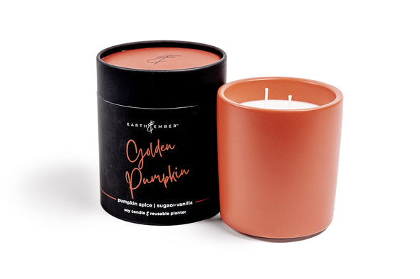 Earth & Ember: Golden Pumpkin - 13oz Tumbler Candle - by Milkhouse Candle Co.