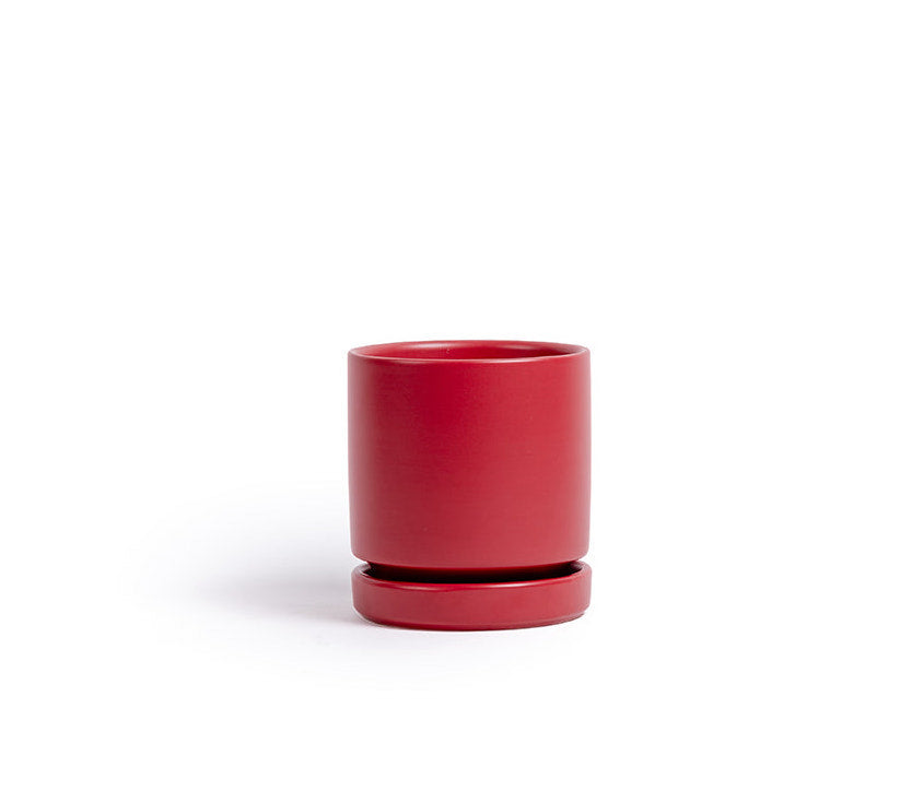 Limited Release - 10.5" Gemstone Cylinder Pot with Water Saucer