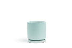 10.5" Air Blue Gemstone Cylinder Pot