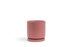 10.5" Dusty Rose Gemstone Cylinder Pot