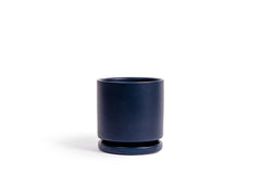 10.5" Indigo Gemstone Cylinder Pot