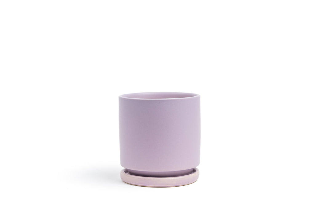 10.5" Lavender Gemstone Cylinder Pot
