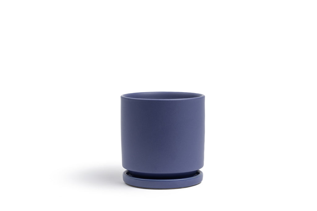 Limited Release - 6.5" Gemstone Cylinder Pot with Water Saucer