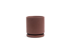 Limited Release - 8.25" Gemstone Cylinder Pot with Water Saucer