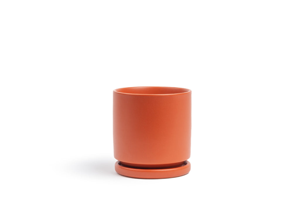 10.5" Rust Gemstone Cylinder Pot