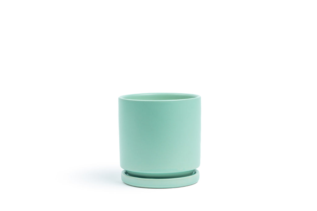 10.5" Sea Glass Gemstone Cylinder Pot
