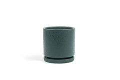 10.5" Textured Forest Gemstone Cylinder Pot