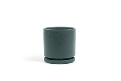 8.25" Textured Forest Gemstone Cylinder Pot