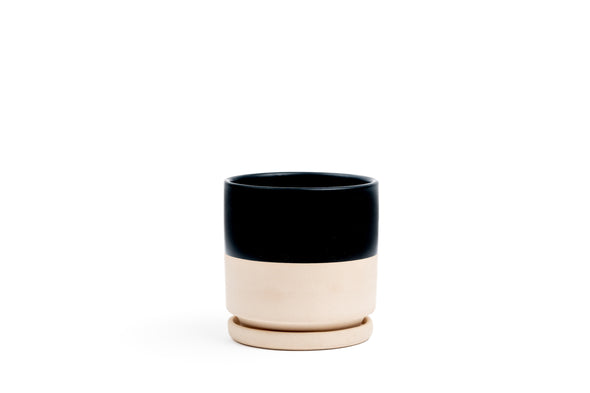 10.5" White Gemstone Cylinder Pot