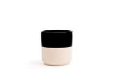 5" Flower Vase in Top Half Black