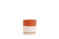 Limited Release - 6.5" Gemstone Cylinder Pot with Water Saucer