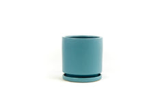 Limited Release - 4.5" Gemstone Cylinder Pot with Water Saucer
